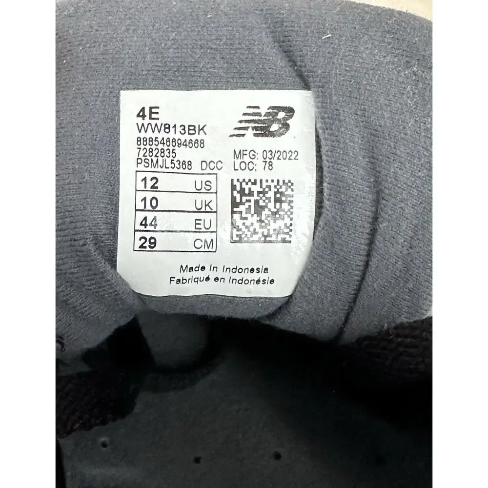 EUC New Balance 813v1 Womens Sneakers Walking Shoes Size 12 Black Diabetic